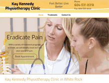 Tablet Screenshot of kaykennedyphysio.com